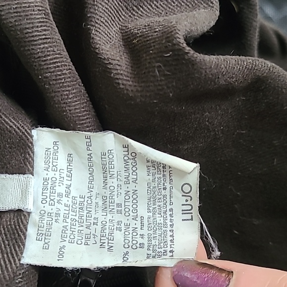 Liu Jo Genuine Leather soft brown bowling style crossbody bag - Picture 8 of 17